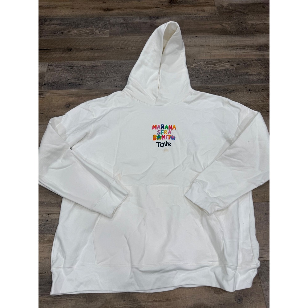 Karol G Manana Sera Bonito Tour Hoodie White Graphic Pullover Medium Merch